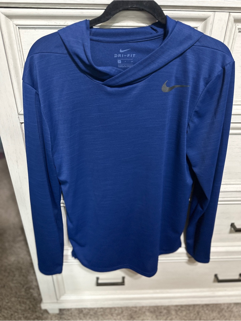 Nike Navy Blue Dri-FIT Hooded Long-Sleeve Top